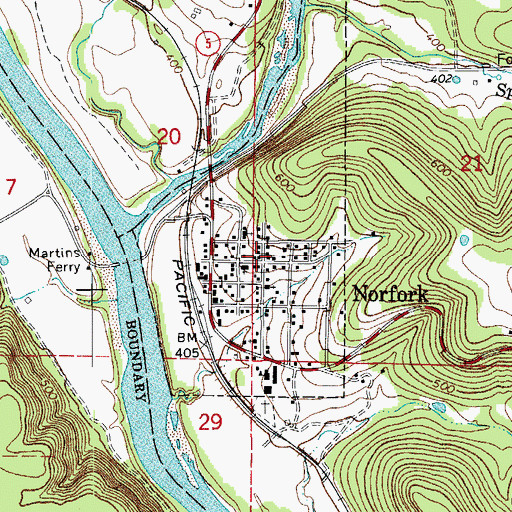 Topographic Map of Norfork, AR