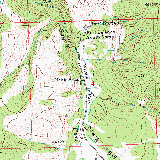 Topographic Map of Wilson Park, MT