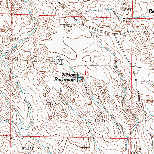 Topographic Map of Wilson Reservoir, MT