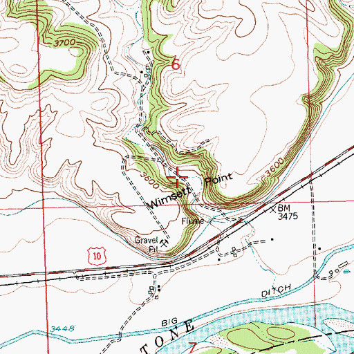 Topographic Map of Wimsett Point, MT