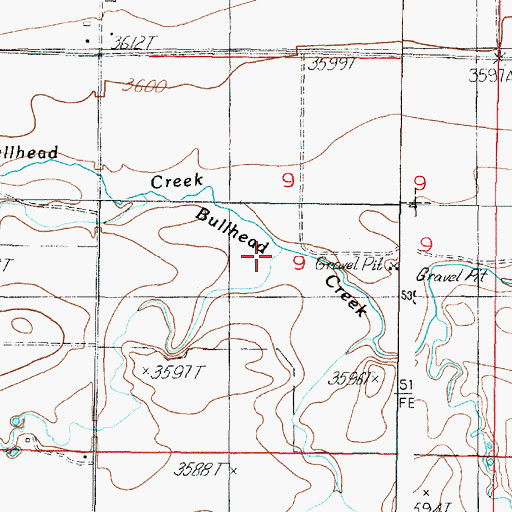 Topographic Map of Winginaw Coulee, MT