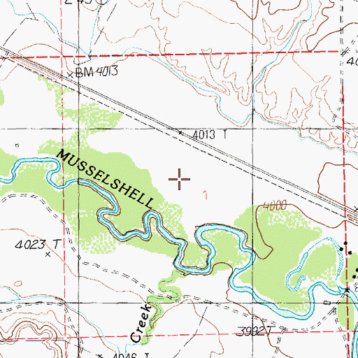 Topographic Map of Winnecook Siding, MT