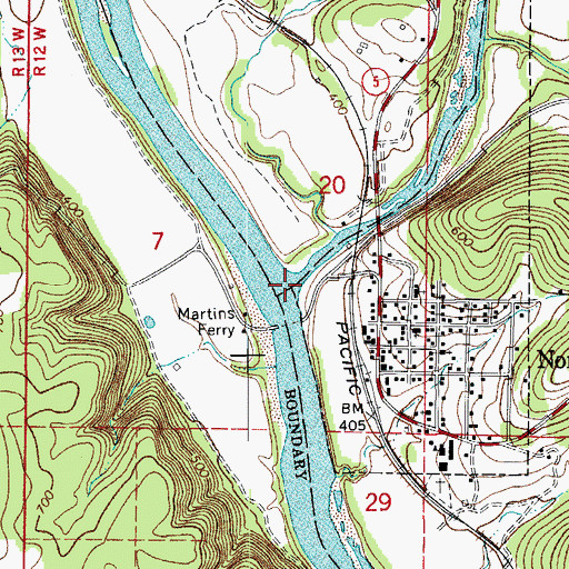 Topographic Map of North Fork River, AR