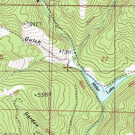 Topographic Map of Wisner Gulch, MT