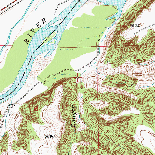 Topographic Map of Wolf Canyon, MT