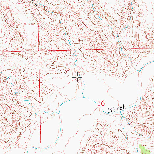 Topographic Map of Wolf Coulee, MT
