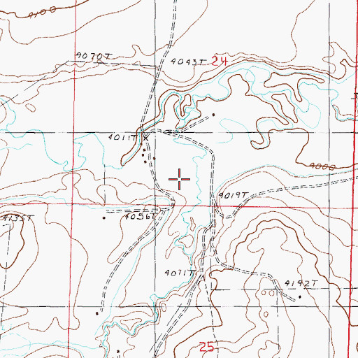 Topographic Map of Wolf Coulee, MT