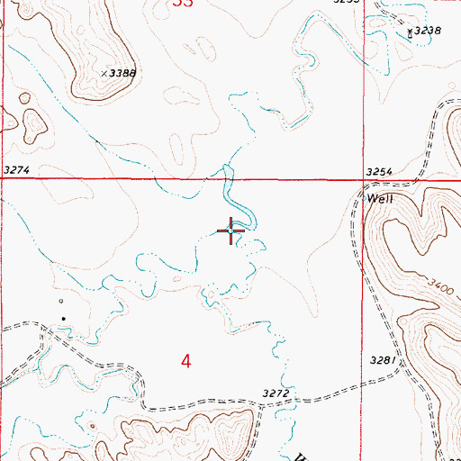 Topographic Map of Wolf Creek, MT