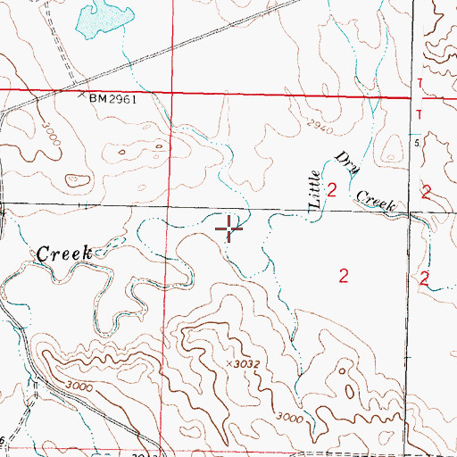 Topographic Map of Wolf Creek, MT