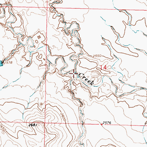 Topographic Map of Wolf Creek, MT