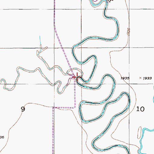 Topographic Map of Wolf Creek, MT