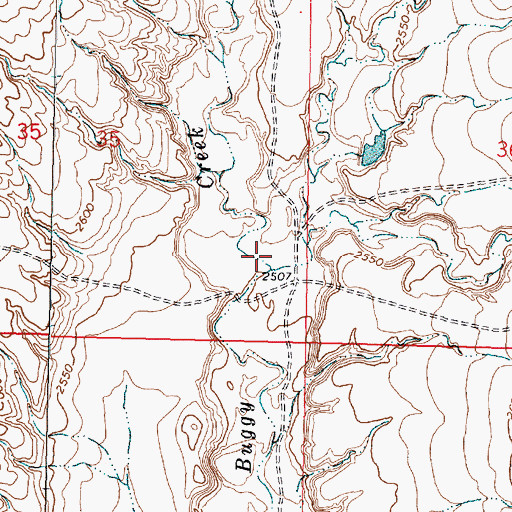 Topographic Map of Wolf Creek, MT