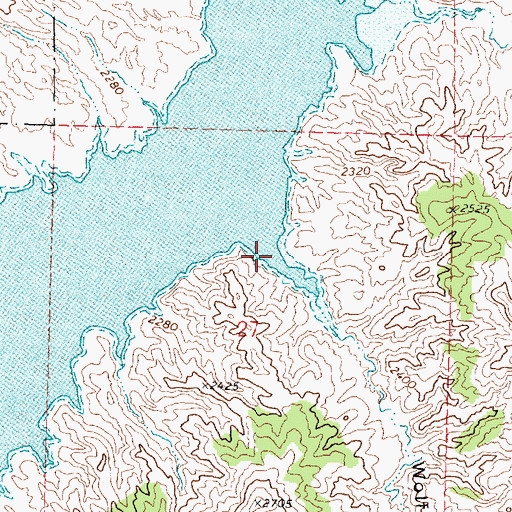 Topographic Map of Wolfe Coulee, MT