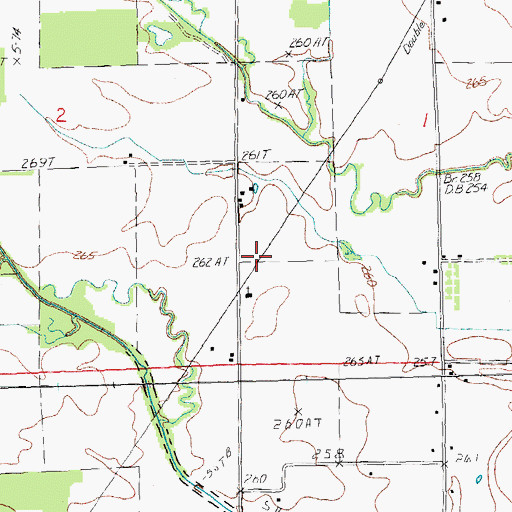 Topographic Map of Nutts Chapel Baptist Church, AR