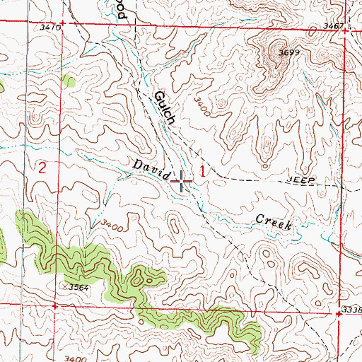 Topographic Map of Wood Gulch, MT