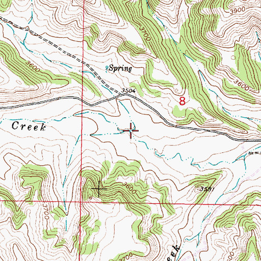Topographic Map of Woodenthigh Creek, MT
