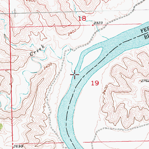 Topographic Map of Woodhawk Creek, MT