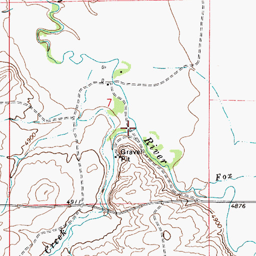 Topographic Map of Woods Gulch Creek, MT