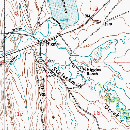 Topographic Map of Woodson Creek, MT