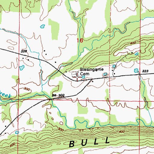 Topographic Map of Oak Church of Christ, AR