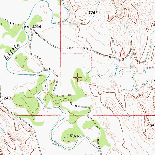 Topographic Map of Wright Creek, MT