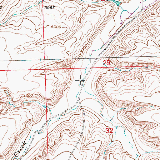 Topographic Map of Wyman Creek, MT