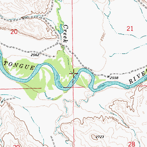 Topographic Map of Yank Creek, MT