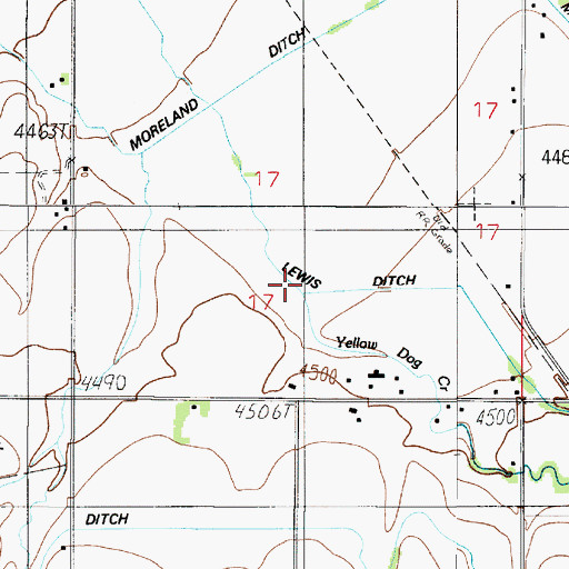 Topographic Map of Yellow Dog Creek, MT