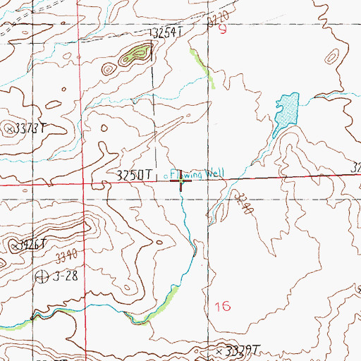 Topographic Map of Bender Creek, MT