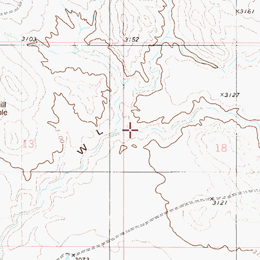 Topographic Map of York Draw, MT