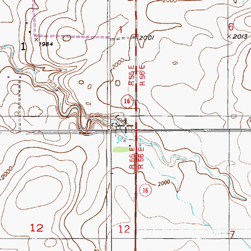 Topographic Map of Zich School, MT