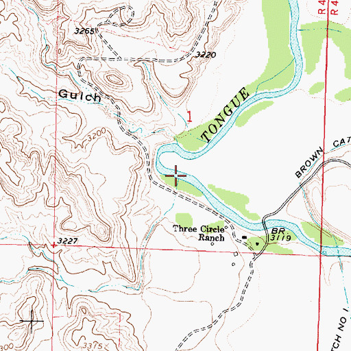 Topographic Map of Zook Creek, MT