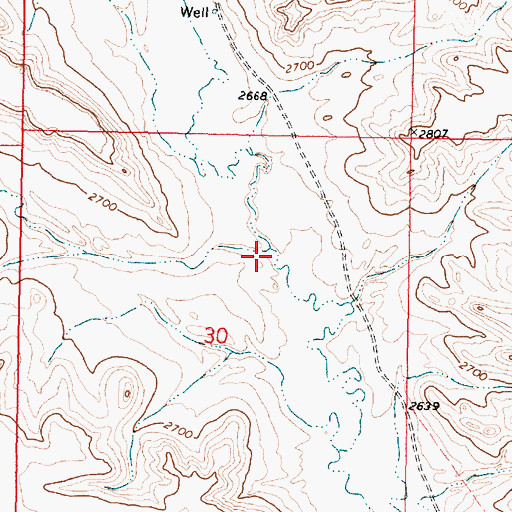 Topographic Map of Zumwalt Coulee, MT