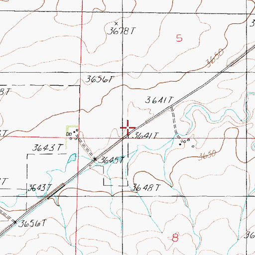 Topographic Map of Rowe Kamp School (historical), MT