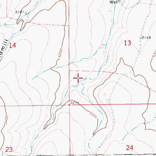 Topographic Map of Alice Coulee, MT