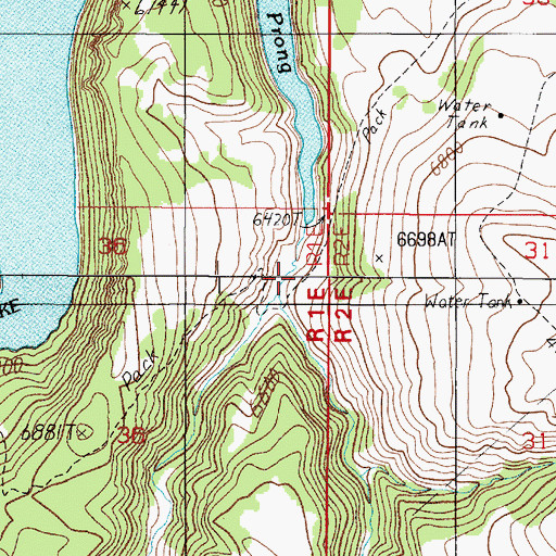 Topographic Map of Antelope Creek, MT