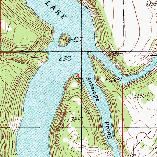 Topographic Map of Antelope Prong, MT