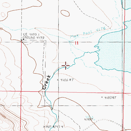 Topographic Map of Blacktail Creek, MT