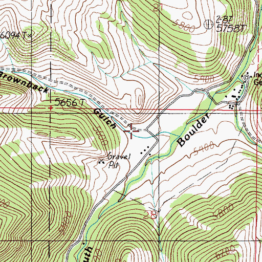 Topographic Map of Brownback Gulch, MT
