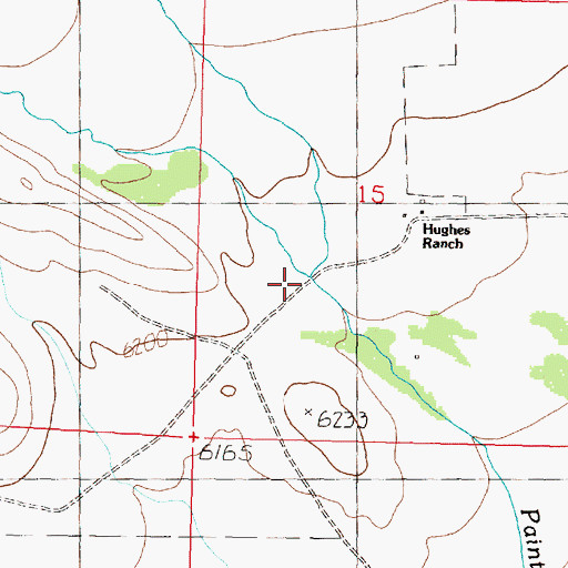 Topographic Map of Browns Creek, MT