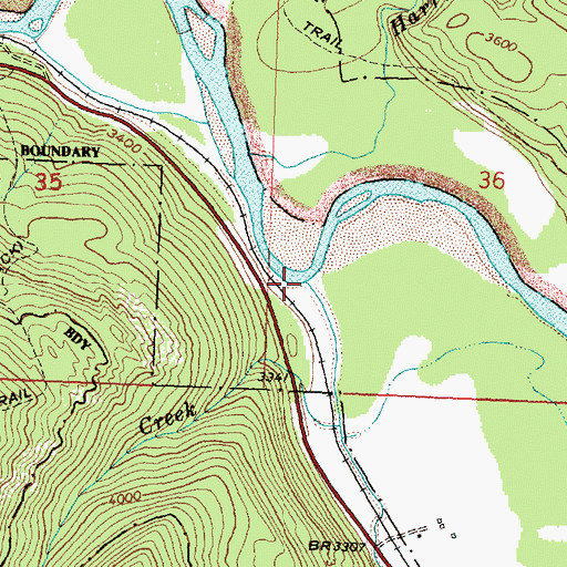 Topographic Map of Deerlick Creek, MT