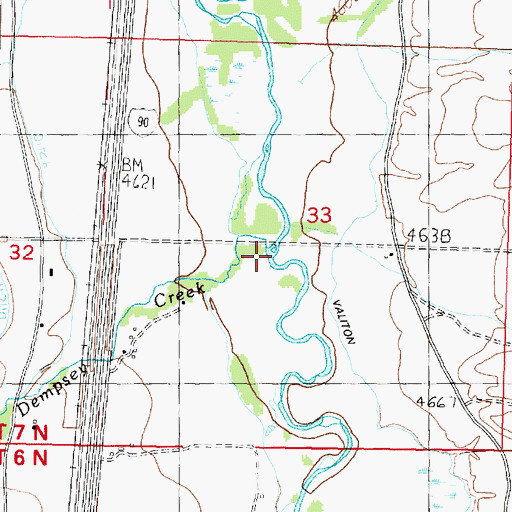 Topographic Map of Dempsey Creek, MT