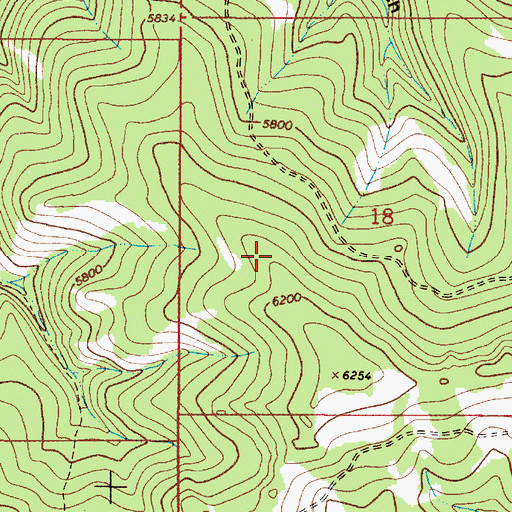 Topographic Map of Dry Range, MT