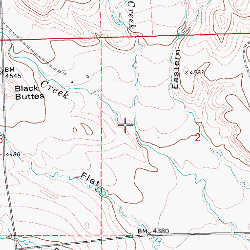 Topographic Map of Flanagan Creek, MT