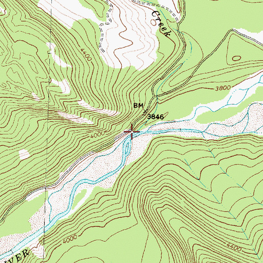 Topographic Map of Flat Creek, MT