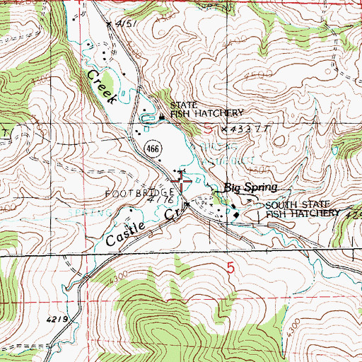 Topographic Map of Hansen Creek, MT