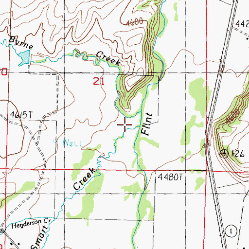 Topographic Map of Henderson Creek, MT