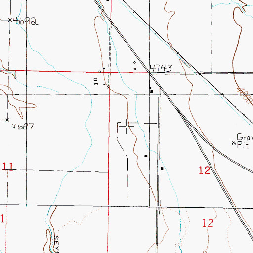 Topographic Map of Lewis-Jenkins Ditch, MT
