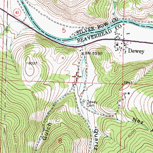 Topographic Map of Limekiln Gulch, MT