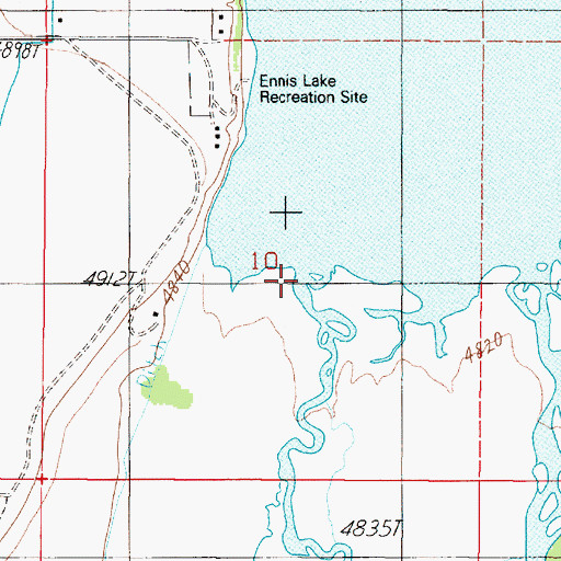 Topographic Map of Moore Creek, MT